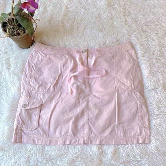 L.L. Bean Pink Perfect Fit Cargo Skirt Size 16 - Picture 1 of 7